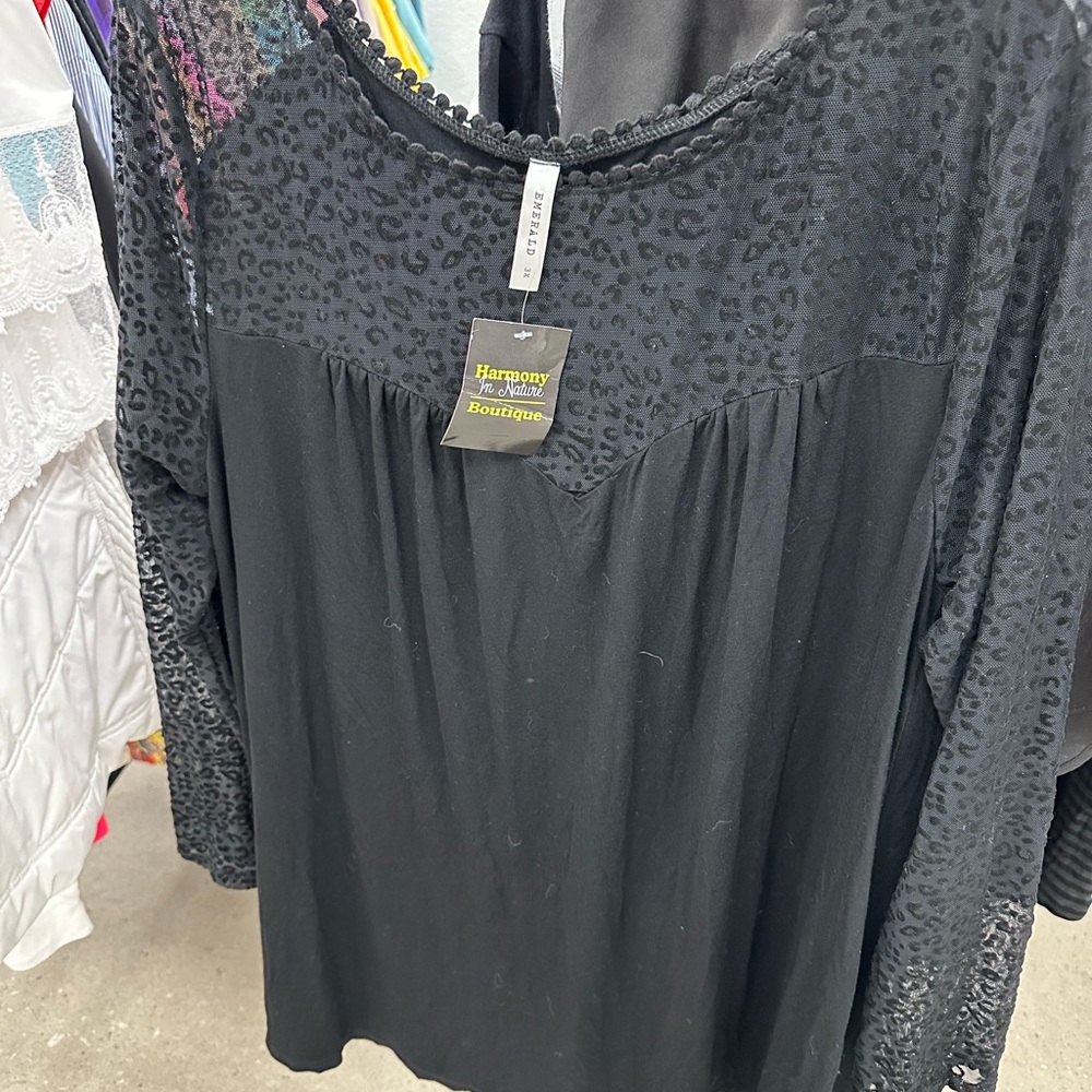 Harmony Black Leopard Print Top